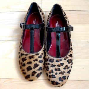 Nanette Lenore flats in leopard with bow buckle